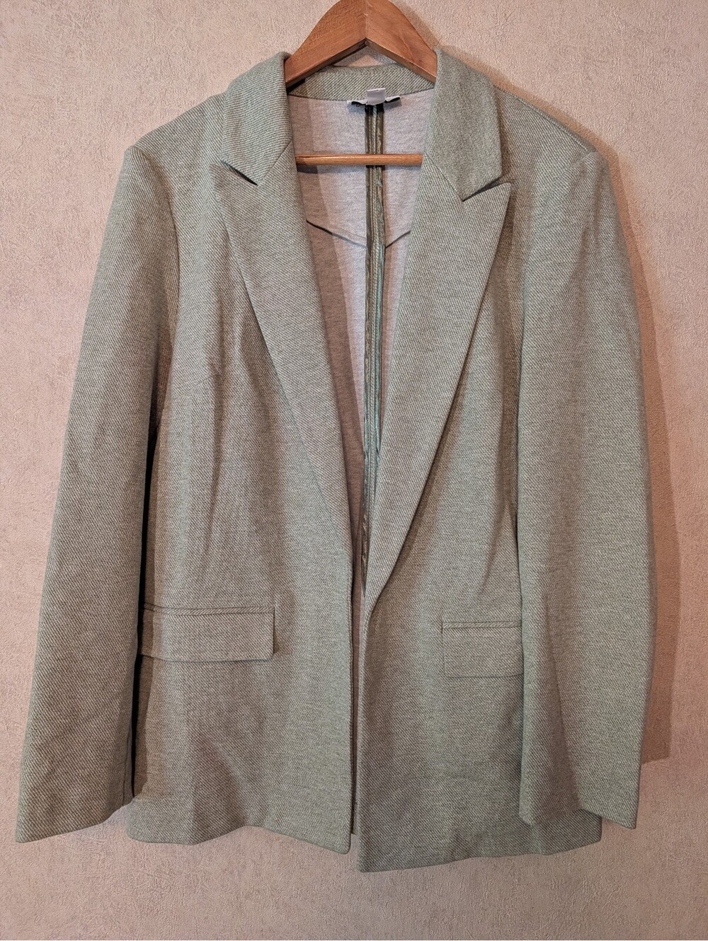 TOPSHOP muted green open blazer sz 10
